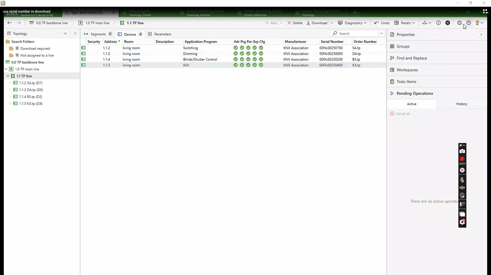 أيقونة Settings في الشريط العلوي